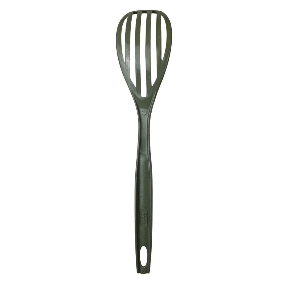Vintage Foley Avocado Green Nylon Slotted Spoon 11.5
